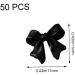 50pcs Bow Resin Nail Art Decorations | 3D Bowknot Nail Charms for Manicure | Black DIY Jewelry Accessories - Buy Online on GoSupps.com