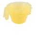 TOPBATHY Bol Teinture Capillaire et Bol M langeur 3 Pi ces Plastique Jaune Taille Moyenne pour Coloration Cheveux Maison et Salon Professionnel