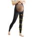 Appearance pregnant medical compression tights 20-30 mmHg compression stockings without foot long compression pants with elastic button tape & abdominal protection class 2 maternity compression leggings black-1 xxl