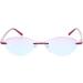 Shop Rosi Pink Ready-Made Reading Glasses | 4.0 DPT | Stylish Perforated Temple Ends - International Shipping Available - Buy Online on GoSupps.com