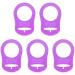 Christol 5-Pack Multi-Color Silicone Baby Dummy Clip Adapter Rings - Light Pink - Perfect for Newborns & Moms - 48x32mm - Buy Online on GoSupps.com