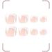 SINLOV Square Fake Toenails Nude Pink Glossy Print on False Toe Nails French Short Full Cover False Artificial Toenails Nails for Women and Girls  - Buy Online on GoSupps.com