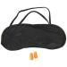 Travel Sleep Eye Mask & Ear Plug Set - Ideal for Car, Plane Journeys - Black - Buy Online on GoSupps.com