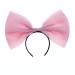 TQUXNGA Elegant wknot Hairband Delicate Decoration Hairpin Oversized w Knot Headband Ornament Headwear for Women and Girls Pink