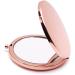 Shop Portable Rose Gold Pocket Mirror - Illuminated Travel Mini Makeup Mirror (70mm) | Retro Folding Design - Buy Online on GoSupps.com
