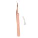 Professional Eyelash Tweezers Stainless Steel False Eyelashes Extension Tweezers with Ergonomic Grip for Home Salon (Oblique Tweezer)