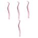FRCOLOR 4pcs Eyelash with Comb Makeup Mascara Lash Separator Tool Useful Eyelash Tweezer Eyelash Applicator Tool Makeup Lash Applicator Auxiliary Stainless Steel Make up Pink Miss