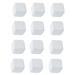 POPETPOP 12pcs Fish Tank Calcium Stone Natural Calcium Mineral Reptiles Molar Cube Calcium Supplement Grinding Rock Block for Freshwater Aquarium Tank White