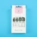 Sethexy French Short False Fingernails - Glossy White & Green Square 24pc Acrylic Nail Tips for Women & Girls - Buy Online on GoSupps.com