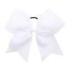 8 Jumbo Large White Cheer Bow Ponytail Holders Pack with Elastic Band - Set of 21 for Cheerleading & Sports - Buy Online on GoSupps.com