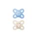 MAM Schnuller Start S295-Color of Nature Matte Texture Schnuller with Skinsofiftm Silicone Sucker for Babies from 0 to 2 months blue 2 pieces with self-sterilizing box
