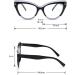 PARWANA Anti Eyestrain Cat-Eye Reading Glasses - Retro Computer Readers for Women | Presbyopic +0.00 Gray-Flowers - Buy Online on GoSupps.com