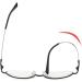 Buli Oval Reading Glasses +1.5 | Stylish Semi-Circular Black Glasses for Men & Women | Blue Light Blocking Reading Help - Buy Online on GoSupps.com