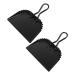Lizusidtsy 2Pack 12 Inch Black Metal Dustpan Dust Pan Dustpan for Indoor Outdoor Fireplace Industrial Commercial Use