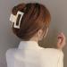 6Pcs Large Nonslip Hair Claw Clips for Women - White | Cute Jaw Hair Claws Barrettes for Thin Hair | Ponytail Holder & Hair Accessory - Buy Online on GoSupps.com
