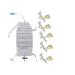Complete Kit Urinary 5 Days 5 Rubber Condom Catheters External Self-Sea + Leg Bag 750ml + Straps with a 5.9 inch 15 cm Tube (XLarge 35 mm 1.37 Inches)