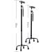 TelescopicNonSlipCrutchesWalkingstickforrollatorWalkingStickCane-Big4LegBase withLightsAdjustedHeight-TelescopicAluminumDisabilityMedicalAidElderlyAnti-skidWalkerCrutchesMa Needed - Buy Online on GoSupps.com