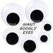 Set of 6 Black Wiggle Googly Eyes for Crafts - 2, 3, 4 - Self Adhesive - Christmas Decorations - Buy Online on GoSupps.com