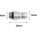 Stainless Steel Paintball Air Gun Quick Plug Connector - M8x1 Silver Check Valve Adapter - Buy Online on GoSupps.com