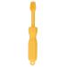 Baby Teething Toothbrush  Teethers for Toddlers Baby Silicone Toothbrush a Colorful Silicone Toothbrush for Babies in The Shape of a Teether Toy Irreplaceable During Teething(Yellow Font)