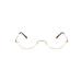 Retro Half Moon Reading Glasses for Men Women Lightweight Metal Half Frame Computer Reader Anti Eyestrain Glasses (Color : Gold Size : 2.5x)