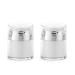 Furnido 2 Pack 1 oz Airless Pump Jars,Empty Acrylic Makeup Cosmetic Jar Containers with Pump,Refillable Airless Travel Lotion Jar With Lid for Thick Moisturizer,Skincare Cream,White