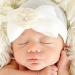 Toumett Newborn Hospital Hat Newborn Baby Hats with Pretty Bow Flower Pearl (White)