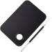 OUSIKA Black Makeup Blender Palette - Polished Mixing Plate for Foundation & Eyeshadow with Spatula | 75mm - Buy Online on GoSupps.com