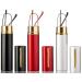 REAVEE 3 Pack Slim Pen Reading Glasses Small Tube Stylish Readers for Women Men Spring Hinged with Portable Clip Case Black Silver Red 2.5 Black Red Silver 2.5 x