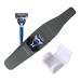 2 Set Manual Razor Protector, Silicone Travel Manual Razor Case&Manual Razor Holder Gray+White