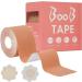 Breathable Boob Tape Breast Sling for A-E Cups | Waterproof & Sweatproof Athletic Support Tape | Includes 10 Disposable Fashion Breast Patches in Beige - Buy Online on GoSupps.com