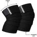 RIMSports Knee Wraps for Weightlifting & Squats - Ideal Elastic Support for Men and Women - 80 inches Black - Buy Online on GoSupps.com