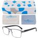TIDE Optical Unbreakable Stainless Steel Reading Glasses for Men - Blue Light Blocking 1.5x Magnification Black - 1 Pair - Buy Online on GoSupps.com