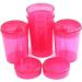 Medi-Inn beak cup 250 ml of practical set: 5 lower parts with 10 lids (5 x with opening 12 x 10 mm and 5 x with opening 4 x 4 mm) |red