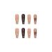 Long Press-on Nails with Coffin Designs for Women - False Fake Nails with Jelly Glue | MS-M214 - Buy Online on GoSupps.com