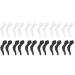 Oikabio 12 Pairs Eyeglass Grips Non-Slip Eyeglass Holders Eyeglass Retainer Silicone Hooks Eyeglass Temples for Eyeglasses