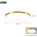Mengjay 40W Dimmable LED Ceiling Lamp - Ultra Thin Round Panel Light for Living Room Kitchen Kids Room Bathroom & Balcony | 3000K-6000K Gold Finish - Buy Online on GoSupps.com