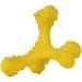 Cvalin Kielzeugen for aggressive horses large races indestructible bone toys durable cleaning toothbrush natural rubber dog toys (yellow-a)