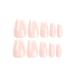 Medium Press on Nails - 24 Pcs Square False Nails with Glossy White French Tips | Stick on Acrylic Nail Designs for Women - International Shipping Available - Buy Online on GoSupps.com