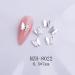 10pcs Nail Art Ribbon Bow Studs Silver Golden Metal 3D Butterfly Charms Nail Decoration Manicure DIY Design Accessories (8022) - Buy Online on GoSupps.com