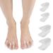 Carolhome Toe Separator 16 PCS Soft Gel Toe Spacers Toe Bunion Corrector Toe Support Straightener for Overlapping Hammer Toes(12 Medium + 4 Large Size) (Clear)