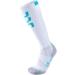 UYN Women's Ski Evo Race Sock - Top Performance Women's Ski Socks in White/Water Green for Optimal Comfort & Style - Buy Online on GoSupps.com