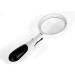 Magnifying Glasses Educational Hobby Magnifiers 3 Times Handheld with Led Light Reading Black and White Handle Glass Material Magnifying Glass Comfortable Anniversary