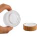 50g 50ml Frosted Glass Cream Jar Cosmetic Container with Inner Liners and Natural Bamboo lids Refillable Straight Sided Glass Cosmetic Jars Travel Toiletries Bottle Sample Jars for Lotion Cream - Buy Online on GoSupps.com