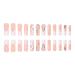 RikView French Tip Square Press-On Nails | Long Glossy White Nails with 3D Flowers | 24 PCS Stick-On Fake Nails - Buy Online on GoSupps.com