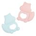 J QUATTUOR Soothing Baby Teething Relief Toys  Helps Relieve Gum Pain  Soft and Lightweight  Non-BPA Silicone Teethers for Babies  Perfect Gifts for Infants 3+ Months Old (Squirrel 2 Pcs)