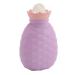 Hot Water Bottle Silicone Soft Pain Leak-proof Hot Water Bag for Neck Shoulder (Purple)