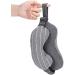 2 in 1 Portable Cotton Neck Pillow & Eye Mask - Light Gray Travel Cushion for Airplane Sleep & Relaxation - Buy Online on GoSupps.com