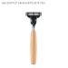 Safety Razor with Wood Handle | Double Edge Shaver for Men & Women | Reusable Portable Beard Cleaning Tool - Buy Online on GoSupps.com