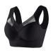 Huyyydza Large Site tank top for women underwear thin side fold side breast adjustable BH Yoga Busier928 Black XL